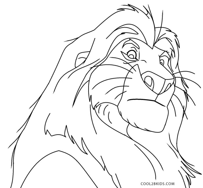 leone re disegni da colorare simba lion king coloring pages disney del colouring sheets mufasa