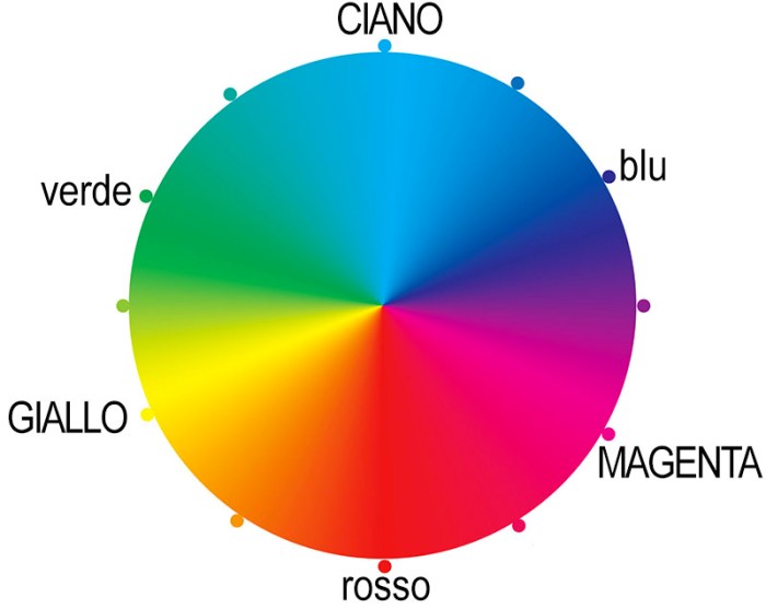 disegno cerchio cromatico da colorare