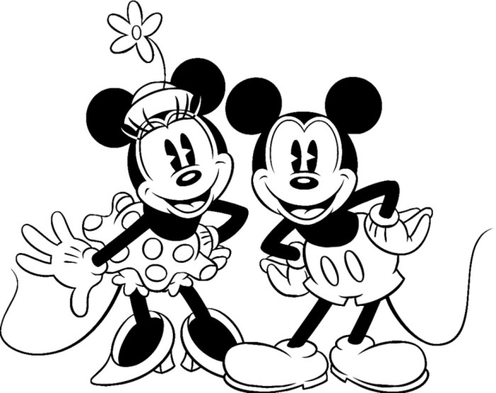 topolino disegni colorare minnie coppia bambini personaggi coloratutto