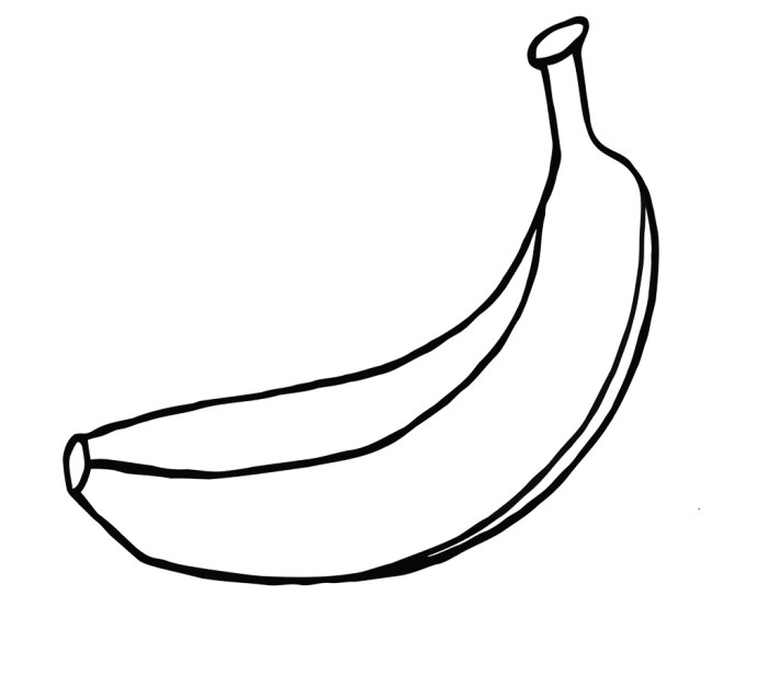 banana disegno da colorare