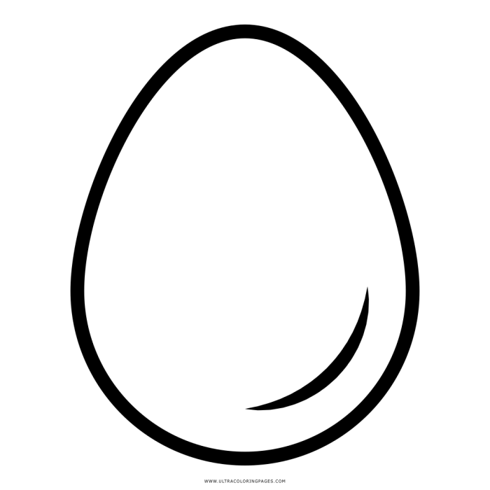Uovo disegno da colorare