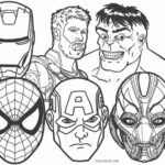 Maschere Avengers Da Colorare 2