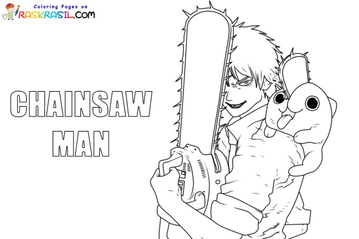 Chainsaw man disegno da colorare