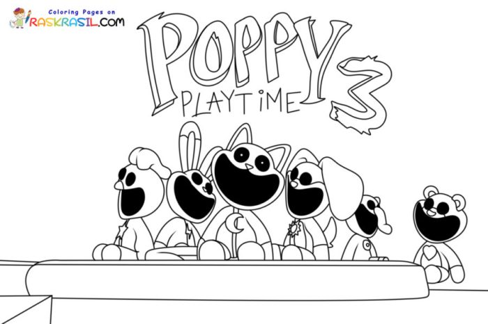 Poppy playtime disegno da colorare