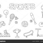 Depositphotos 149635182 Stock Illustration Hand Drawn Sports Set Coloring 1