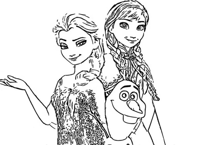 Elsa e anna disegni da colorare