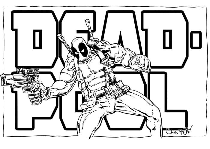Deadpool disegni da colorare
